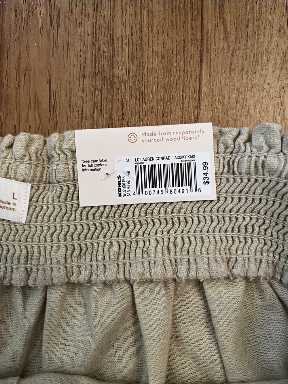 NWT LC Lauren Conrad Linen Blend Pull On Shorts - Picture 7 of 7